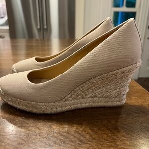 JCrew Espadrille Platform Wedge Pump, Size 6, never worn.